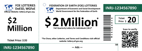 FoE $2 Million Lottery ticket