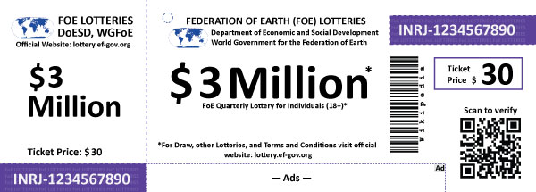 FoE $3 Million Lottery ticket