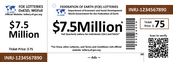 FoE $7.5 Million Lottery ticket